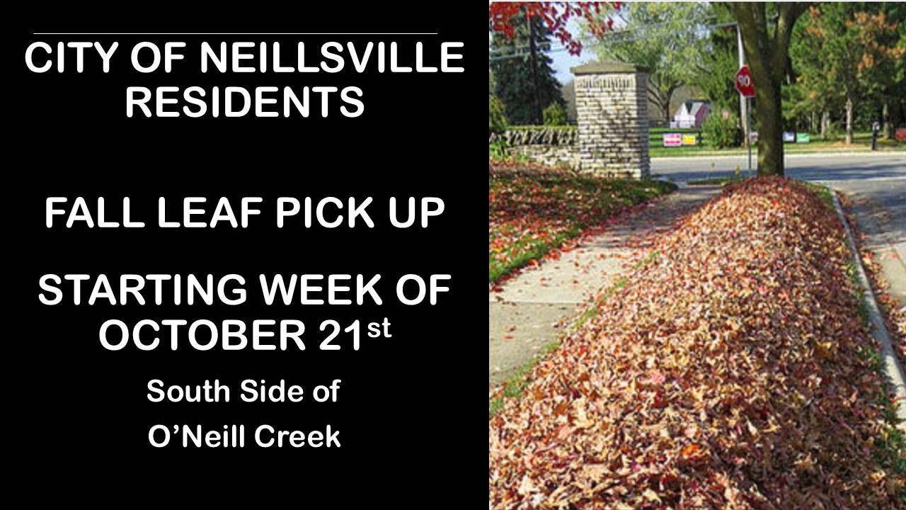 CITY OF NEILLSVILLE RESIDENTS LEAF PICK UP City of Neillsville